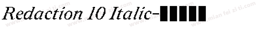 Redaction 10 Italic字体转换